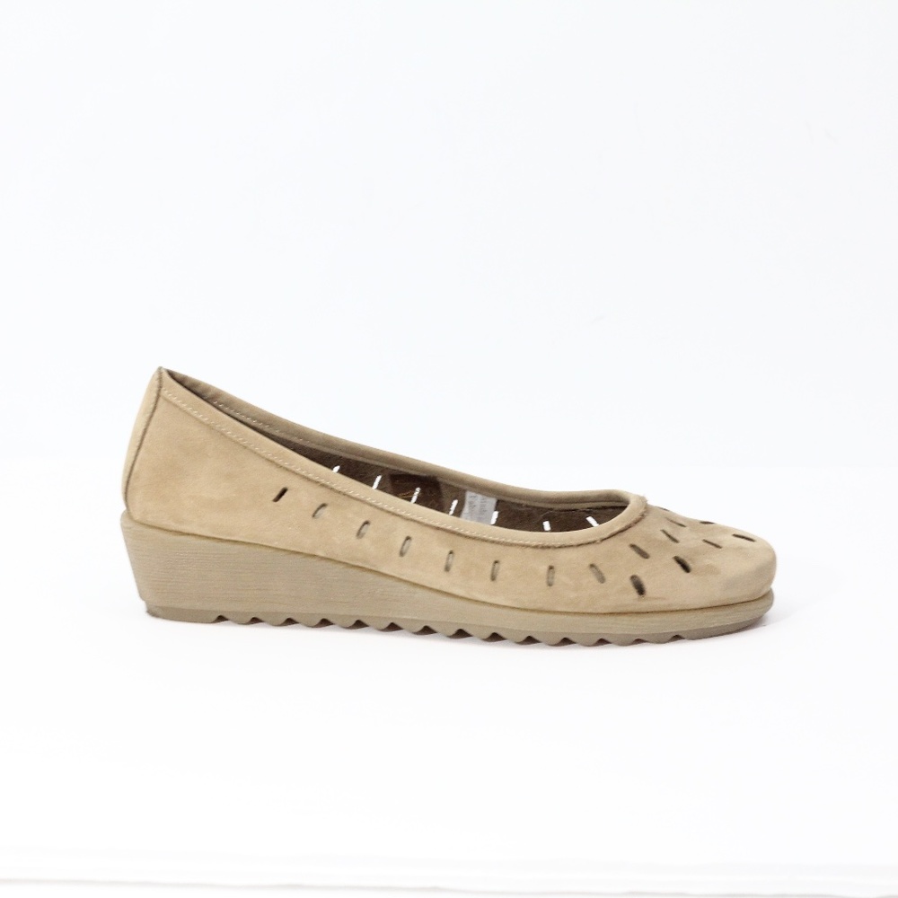 The Flexx Shoes Women Slip on Ballet Wedge Heel sz 8 Leather